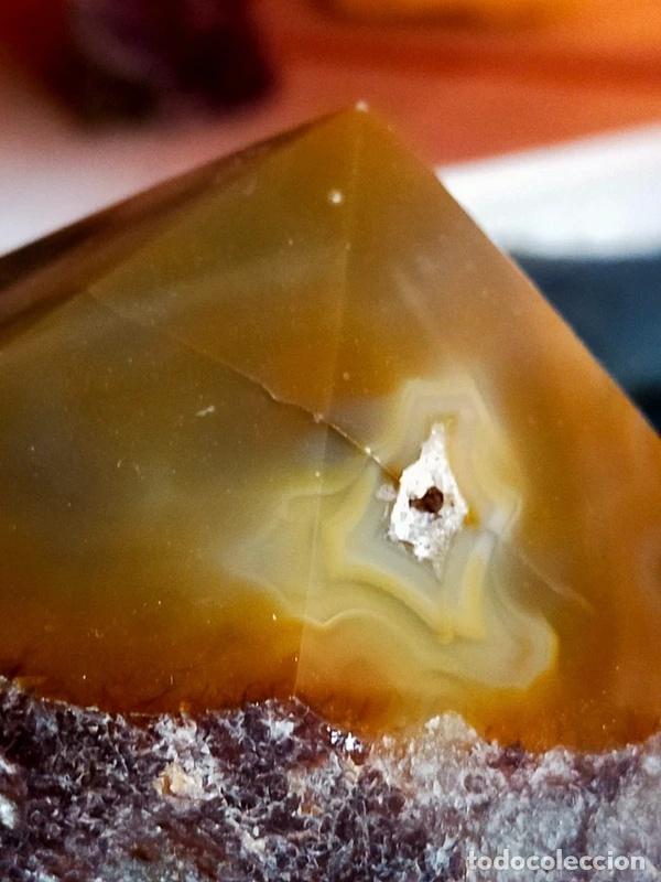 Coleccionismo de gemas: Punta di Agata con mini geodino - Foto 2