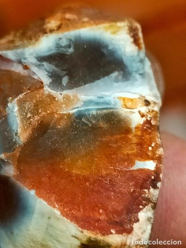 Coleccionismo de gemas: Corniola grezza del Brasile con sfumature multicolori naturali - Foto 3