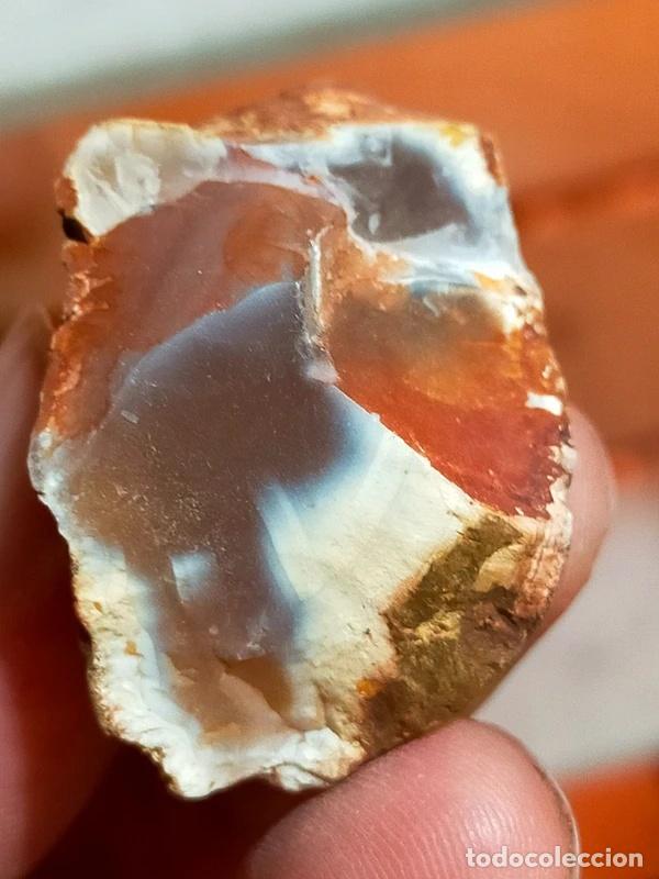 Coleccionismo de gemas: Corniola grezza del Brasile con sfumature multicolori naturali - Foto 4