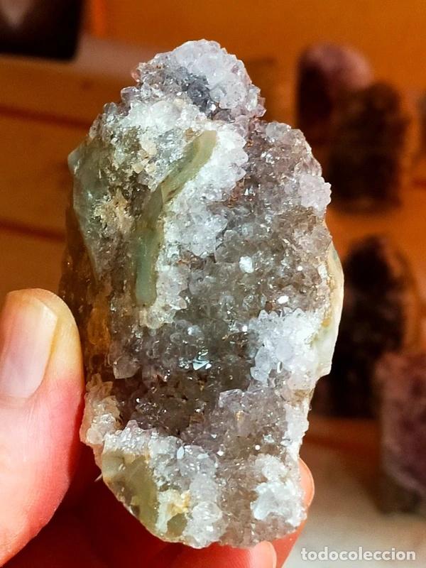 Coleccionismo de gemas: Drusa di Ametista con bella matrice di Agata