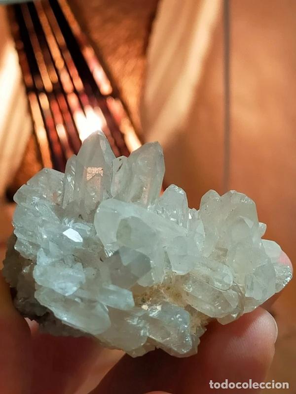 Coleccionismo de gemas: Drusa di Quarzo Ialino tendente al colore Fum&egrave;