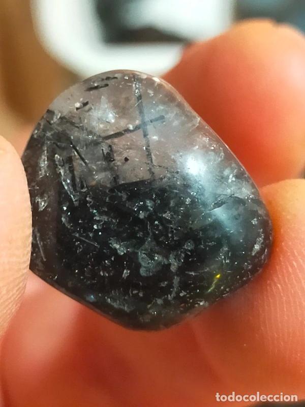 Gem collecting: Piedra de Quarzo Tormalinato Tormalina Negra de Brasil 8g
