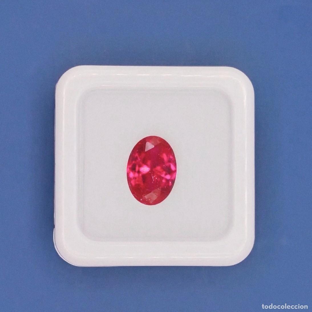 Coleccionismo de gemas: RUBI ROJO HIDROTERMAL TALLA OVAL . MED. 14 X 10 MM. PESO 6,60 CTS