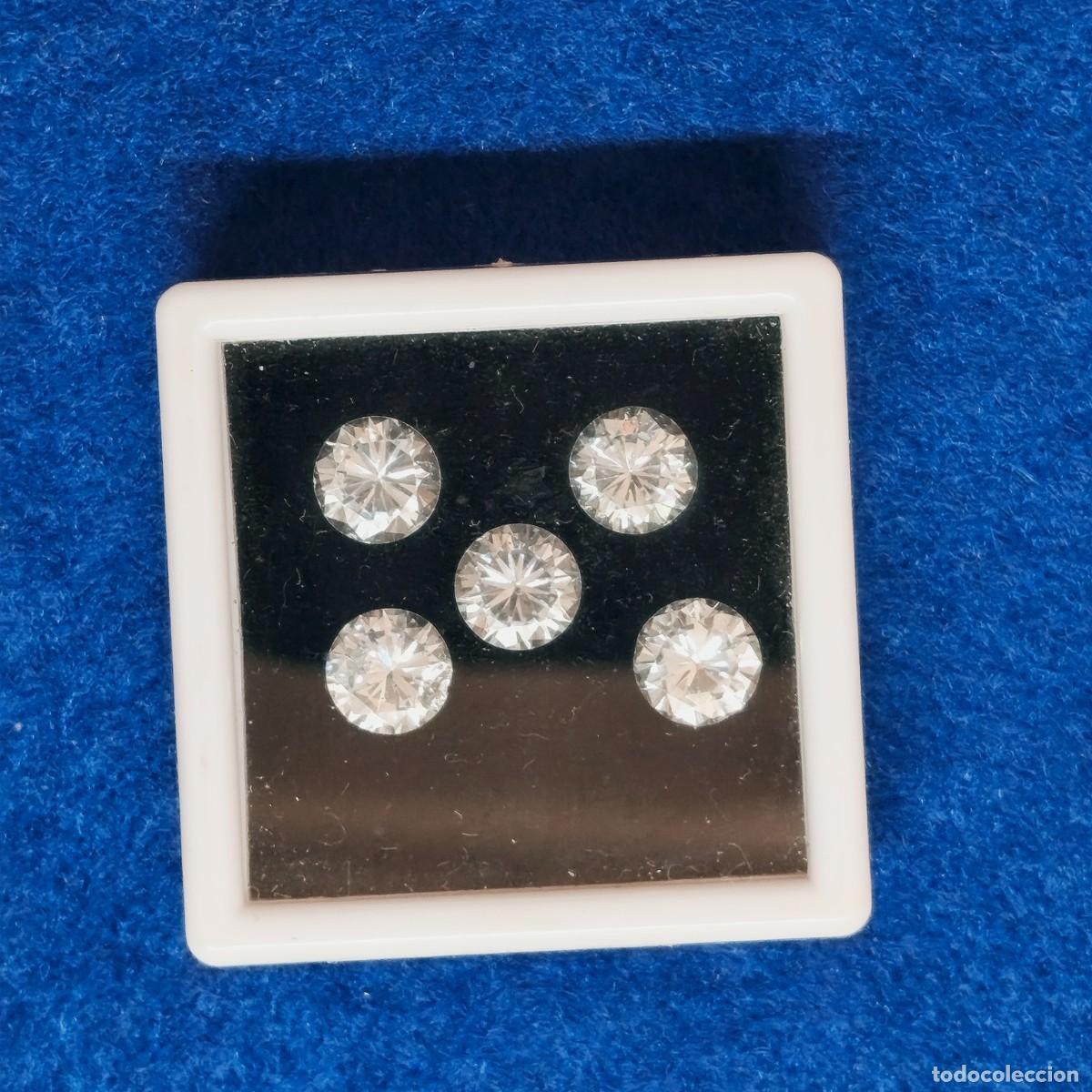 Colecionismo de pedras preciosas: PAREJA CIRCONITAS TALLA BRILLANTE. MED. 7,5 MM. PESO 14,46 CTS.