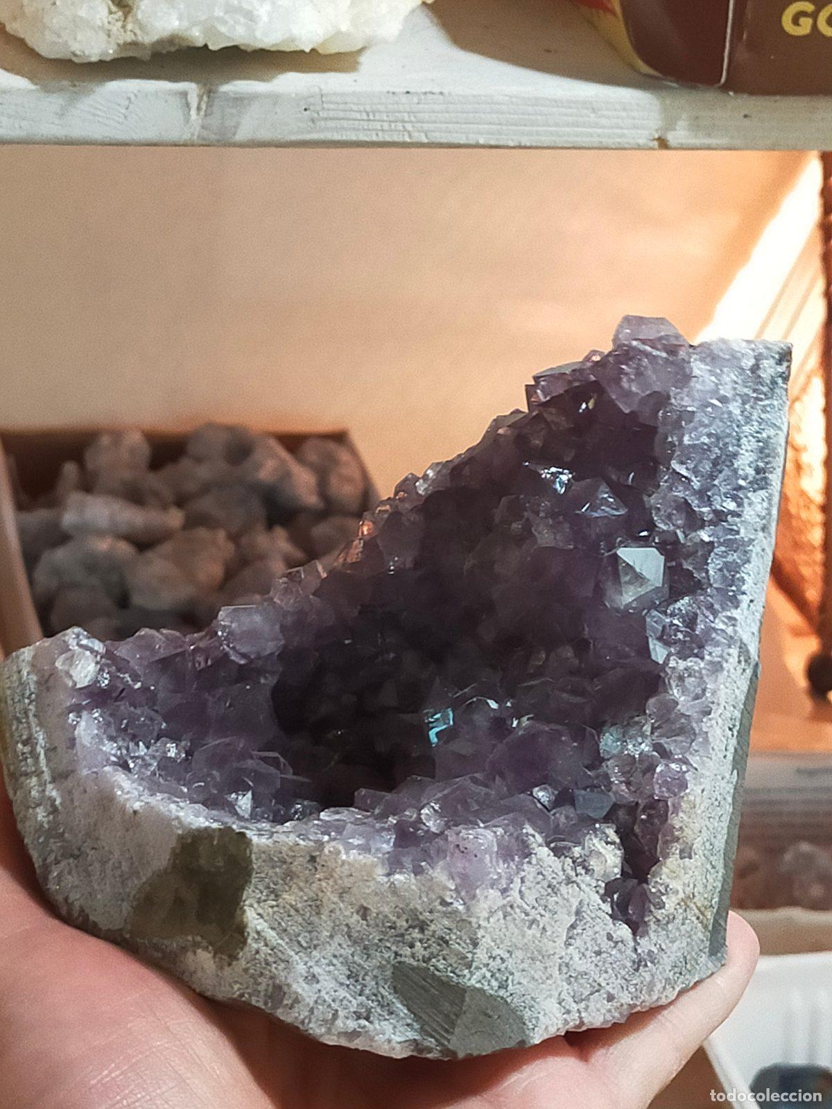 Coleccionismo de gemas: Geode di Ametista Naturale - Cristallo Viola da Arredo per Cristalloterapia