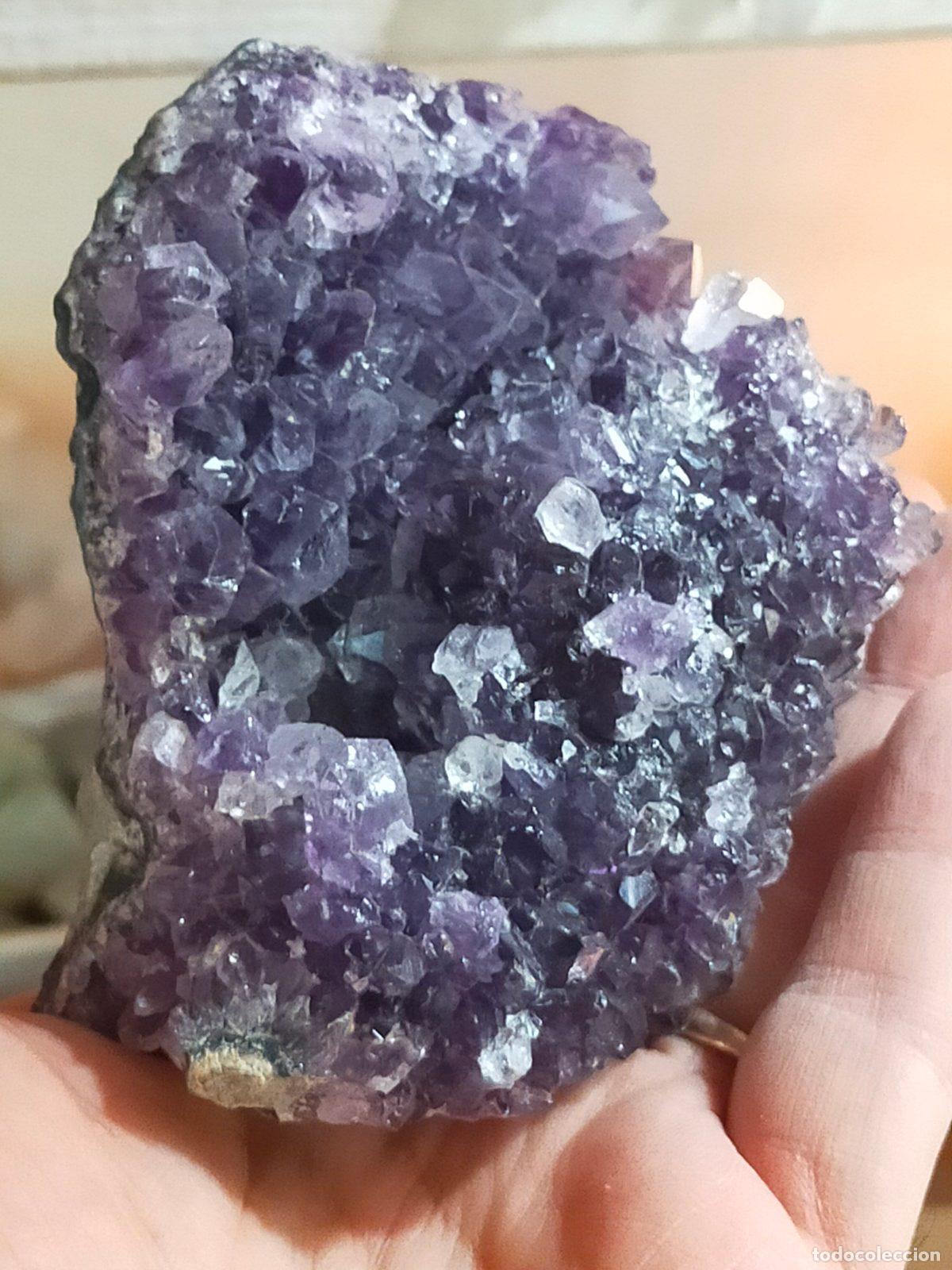 Coleccionismo de gemas: Drusa di Ametista Naturale Viola - Cristallo da Collezione e Cristalloterapia 350g
