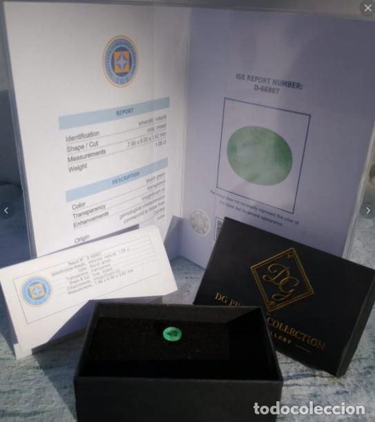 Coleccionismo de gemas: Esmeralda natural Zambia 1,08 ct certificada IGE &ndash; Regalo premium piedra preciosa