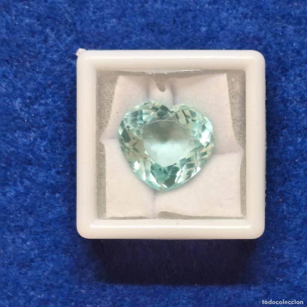 Colecionismo de pedras preciosas: AGUAMARINA CORAZON. MED. 15 X 13.77 X 9.54 MM. PESO 10.85 CTS.CERTIFICADO GGL