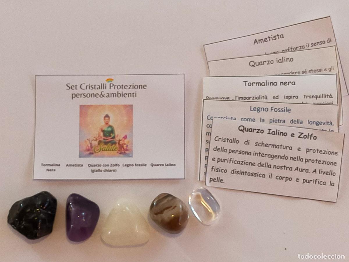 Coleccionismo de gemas: Set Cristalli Protezione e Salute: Pietre Naturali Olistiche per Casa e Meditazione