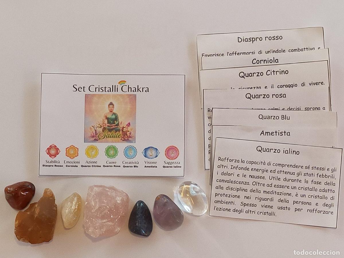 Sammlung von Edelsteinen: Set Cristalli Chakra Naturali - Kit Cristalloterapia Olistico Multicolore per Armonia e Benessere