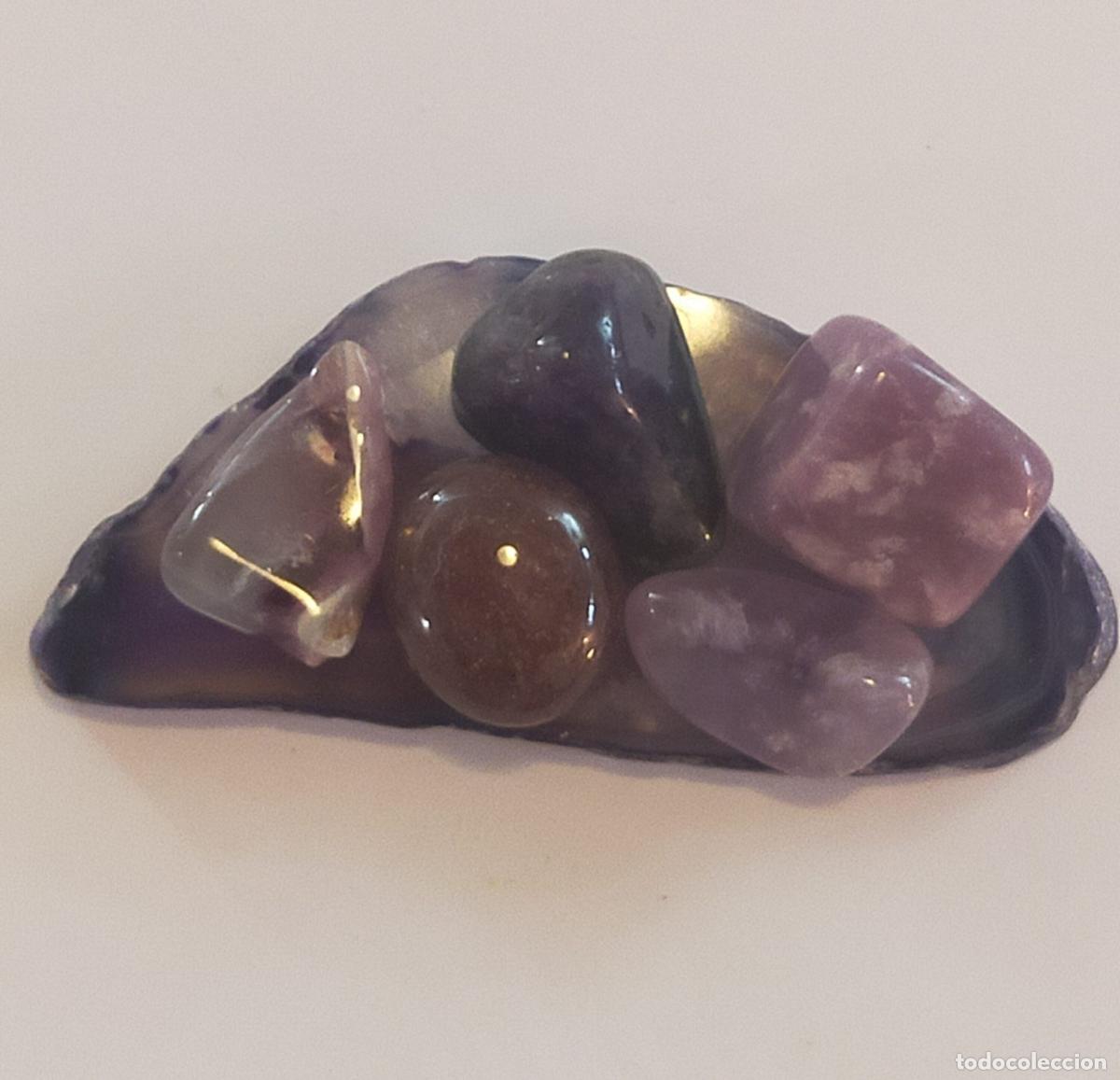 Coleccionismo de gemas: Set Cristalli Naturali in Agata viola, Agata/Ametista, Ametista, Fluorite, Quarzo fragola e...