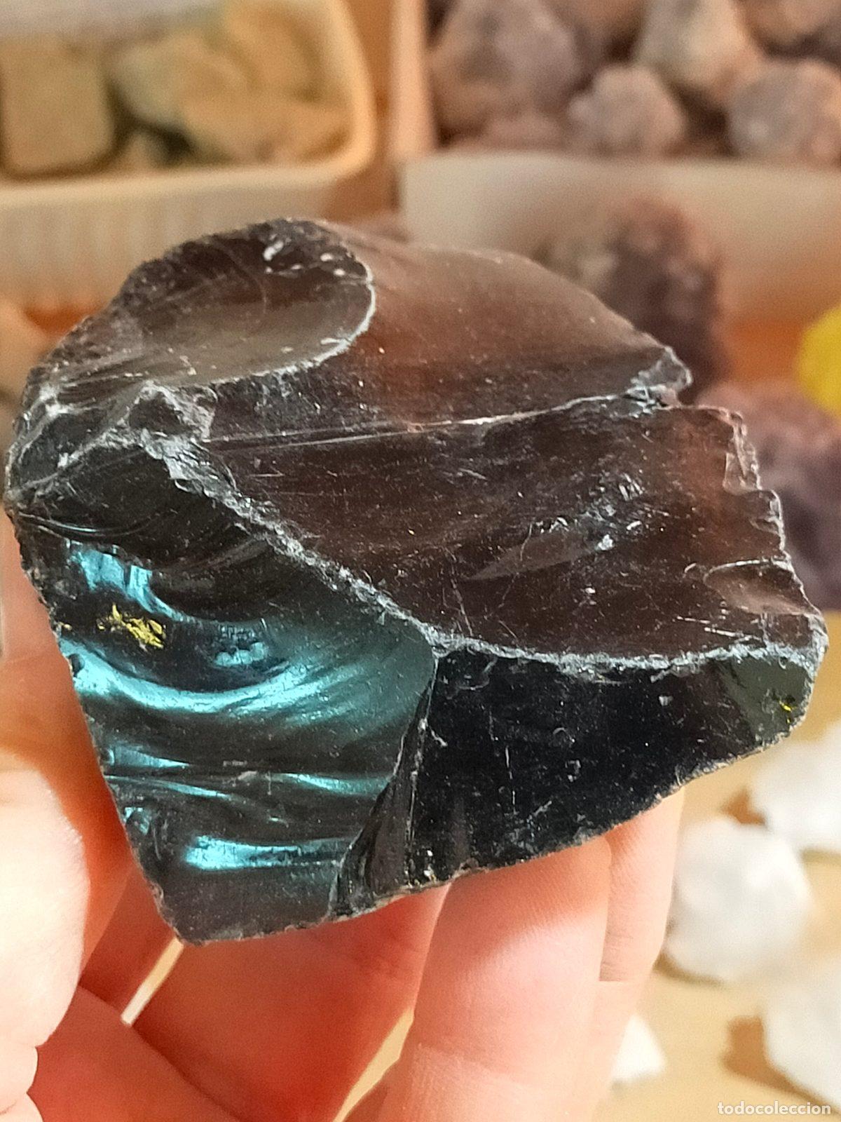 Coleccionismo de gemas: Pietra di Ossidiana Nera Grezza - Cristallo Naturale per Meditazione e Protezione Energetica
