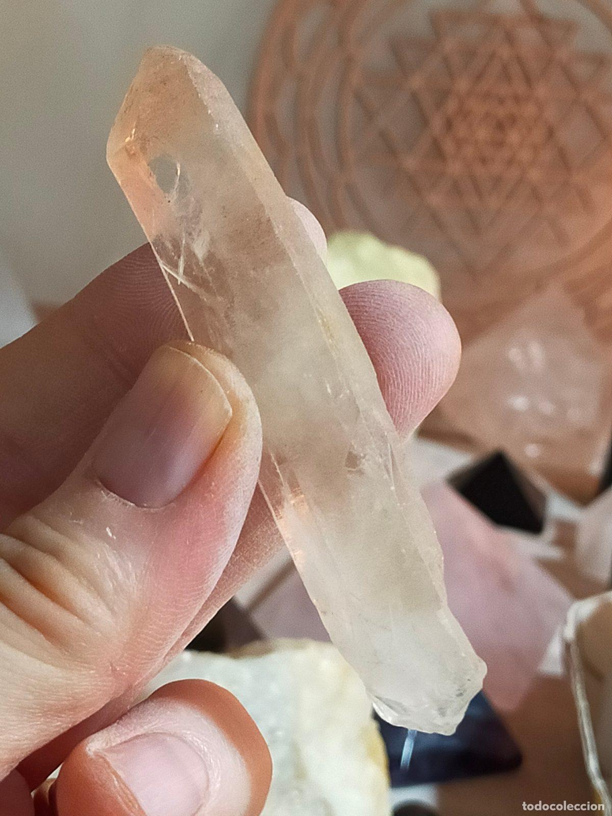 Coleccionismo de gemas: Punta di Quarzo Citrino grezzo Naturale 8 cm - Cristallo per Meditazione e Cristalloterapia