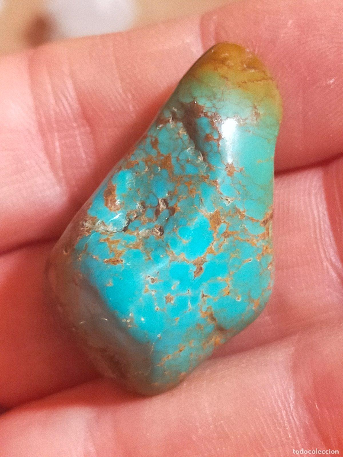 Coleccionismo de gemas: Pietra Burattata in Turchese Naturale - Cristallo Olistico per Meditazione e Benessere (3x2 cm)