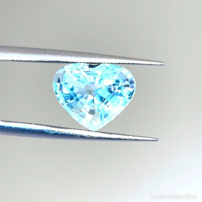 Coleccionismo de gemas: 2.10 CT, Aguamarina Ne&oacute;n Azul, Certificado IGI