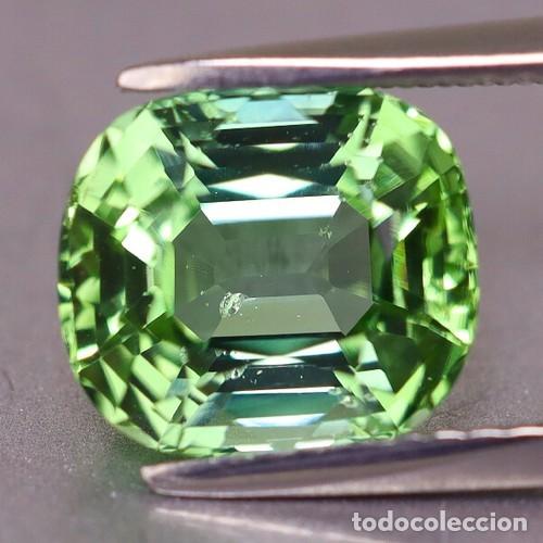 Coleccionismo de gemas: Paraiba Turmalina 2.98 CT, Ne&oacute;n Verde Azulado, Certificado (GIL)