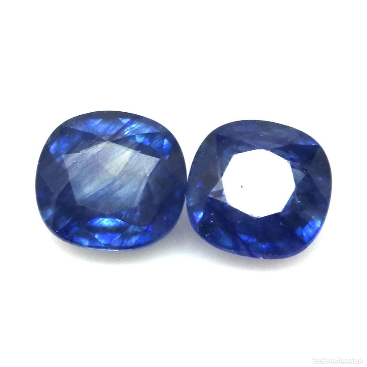 Coleccionismo de gemas: Zafiro 7,0 x 6,5 mm. lote de 2