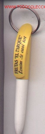 Sammlung von Schl&uuml;sselanh&auml;ngern: 18-195. Llavero Bol&iacute;grafo. Frutas el Parque