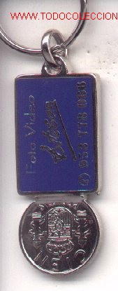 Collection of Keychains: 18-237. Llavero Moneda carro Hipermercdo