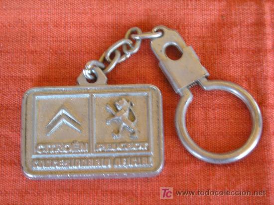 Coleccionismo de llaveros: **ANTIGUO LLAVERO,---CITROEN-PEUGEOT,TALLERES SALVADOR S.A(CONCESIONARIO OFICIAL)---SAGUNTO**
