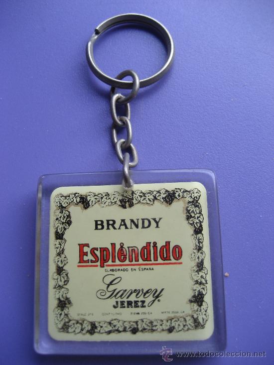 Coleccionismo de llaveros: Llavero Brandy Esplendido. Garvey. Jerez.. 4.5 x 4.5 cms.