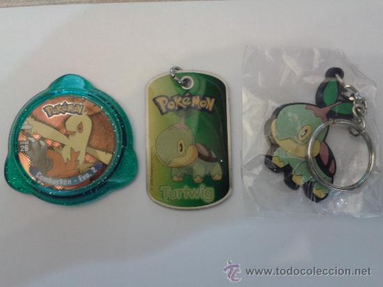 Colecionismo de porta-chaves: pokemon 2 llaveros y 1 tazo