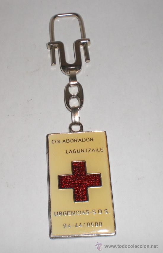 Coleccionismo de llaveros: Llavero Urgencias S.O.S. &middot; Cruz Roja &middot; Colaborador Laguntzaile &middot; ca. 1970&ndash;1990