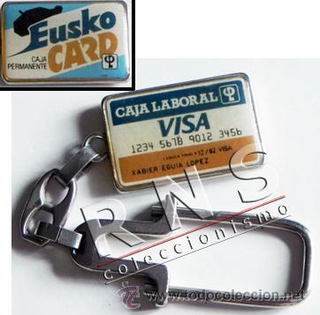 Coleccionismo de llaveros: LLAVERO DE CAJA LABORAL - VISA - EUSKO CARD - PUBLICIDAD DE CAJA / BANCO - DE METAL - ESPA&Ntilde;A
