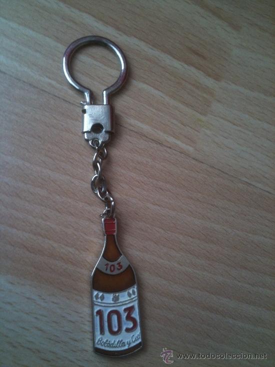 Coleccionismo de llaveros: LLAVERO BOTELLA DE BRANDY 103 ALCOHOL - Foto 1