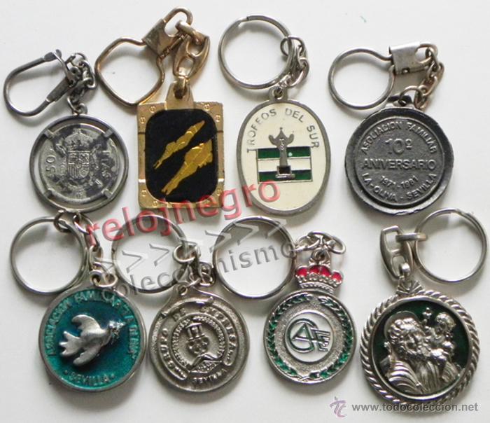 Collection of Keychains: LOTE LLAVEROS VARIADOS PUBLICIDAD MONEDA F&Uacute;TBOL ASOCIACI&Oacute;N SEVILLA DEPORTE ETC - DE METAL - LLAVERO