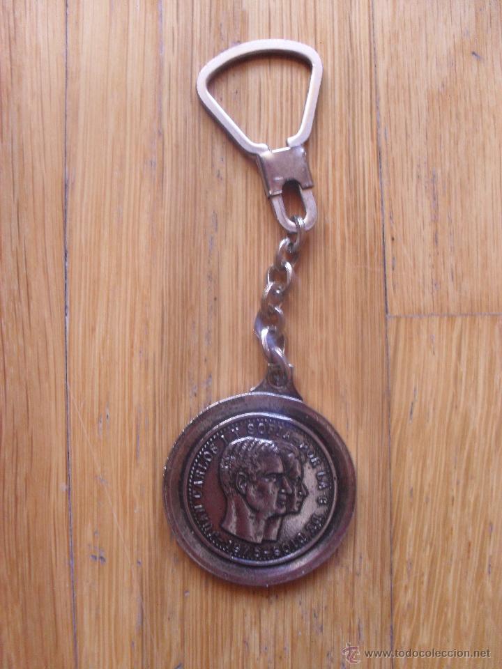 Coleccionismo de llaveros: LLAVERO CON MONEDA REYES DE ESPA&Ntilde;A, 1975 - Foto 1