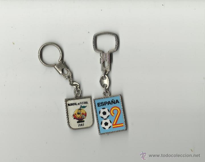 Coleccionismo de llaveros: 2 llaveros mundiales de futbol espa&ntilde;a 1982