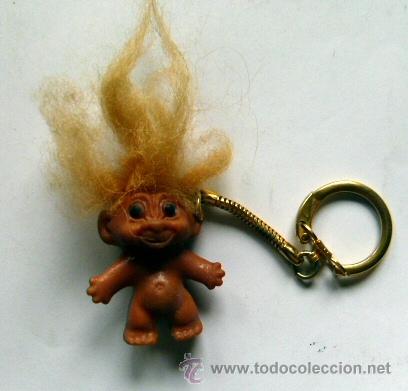 Coleccionismo de llaveros: Bonito y viejo llavero de un Troll, mide 7 cm con el pelo