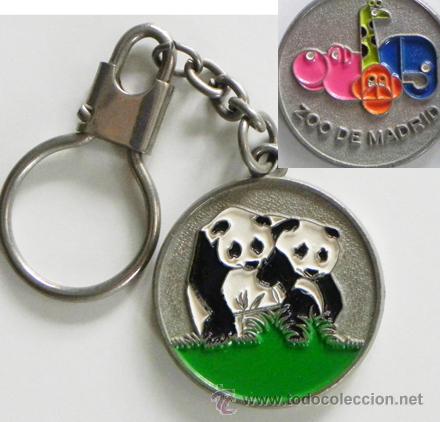 Sammlung von Schl&uuml;sselanh&auml;ngern: LLAVERO DEL ZOO DE MADRID - OSOS PANDA -- &iquest; LOGOTIPO ? - &iquest; A&Ntilde;OS 80 ? - ESPA&Ntilde;A - OSO ANIMAL