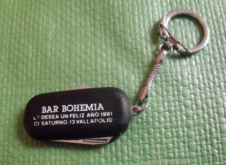 Collezionismo di Portachiavi: Llavero Publicitario Bar Bohemia (Valladolid) - Abridor y Navaja