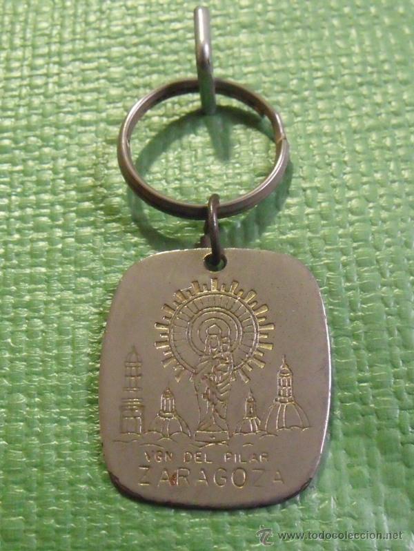 Coleccionismo de llaveros: Llavero Grabado Recuerdo de Zaragoza - Virgen del Pilar