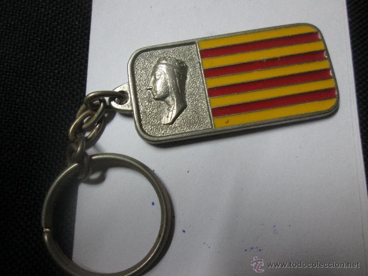 Sammlung von Schl&uuml;sselanh&auml;ngern: Llavero Mare de Deu Montserrat Virgen Bandera catalana Catalunya Catalu&ntilde;a