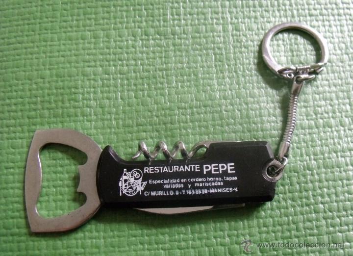 Coleccionismo de llaveros: Llavero Publicitario Restaurante Pepe (Manises) - Abridor, Navaja y Sacacorchos