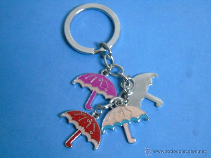 Collezionismo di Portachiavi: LLAVERO INFANTIL. 4 COLGANTES PARAGUAS DE COLORES