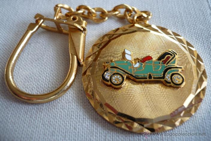 Colecionismo de porta-chaves: LLAVERO COCHE ANTIGUO. EPOCA. METAL DORADO