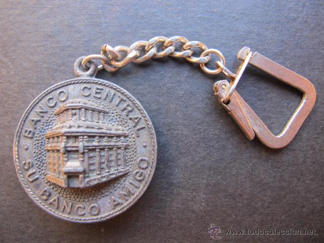 Collectionnisme de portes-cl&eacute;s: Llavero antiguo BC banco central su banco amigo en relieve