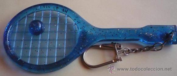 Coleccionismo de llaveros: LLAVERO RAQUETA TENIS CON PELOTA. PLASTICO. DEPORTES.