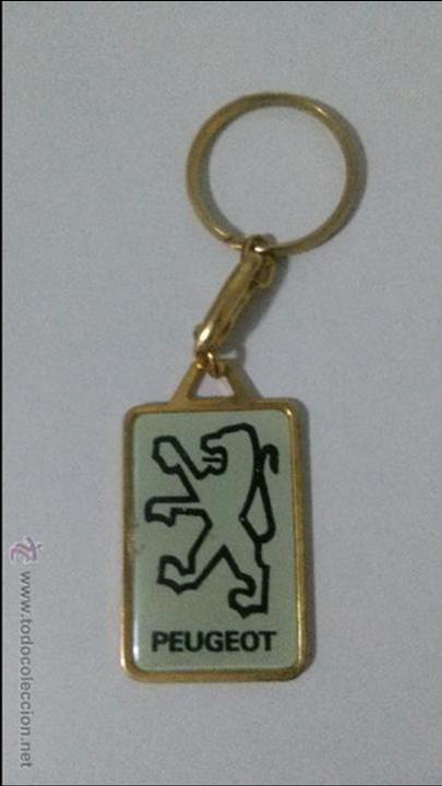 Coleccionismo de llaveros: LLAVERO PEUGEOT DORSO DORADO