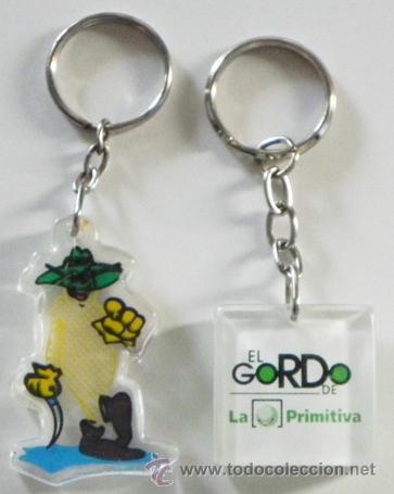 Collection of Keychains: LOTE LLAVEROS EL GORDO DE LA PRIMITIVA Y &iquest; MASCOTA DE LOTER&Iacute;A NACIONAL U ONCE ? - LLAVERO PUBLICIDAD
