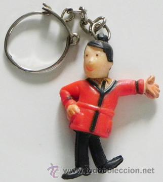 Collezionismo di Portachiavi: ANTIGUO LLAVERO MISTER MINIT - FIGURITA DE GOMA - MU&Ntilde;ECO MASCOTA - PUBLICIDAD - FIGURA JUGUETE SE&Ntilde;OR