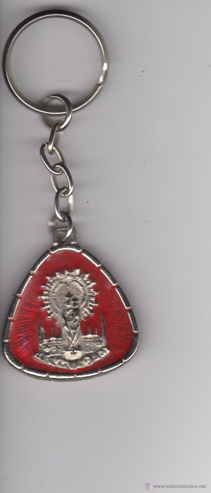 Coleccionismo de llaveros: llavero de la virgen del pilar esmaltado