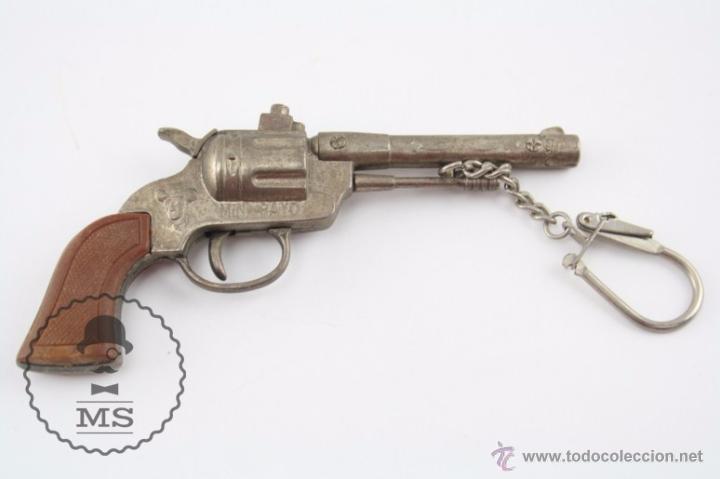Colecionismo de porta-chaves: Llavero Rev&oacute;lver - Mini Rayo - Pistola de Pistones - Medidas 12,5 x 11,5 x 5,5 Cm