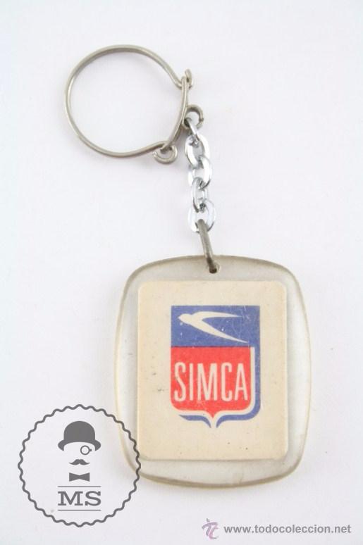 Colecionismo de porta-chaves: Llavero Publicitario - Simca - Medidas 4 x 3,5 Cm