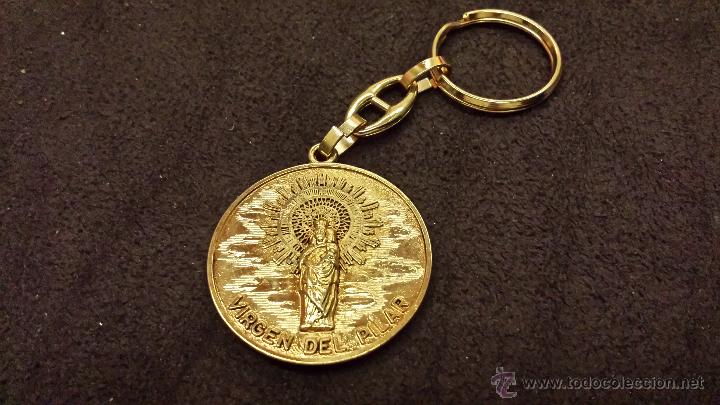 Coleccionismo de llaveros: LLAVERO DE LA VIRGEN DEL PILAR CON BANDERA Y ESCUDO HER&Aacute;LDICO DE ARAGON