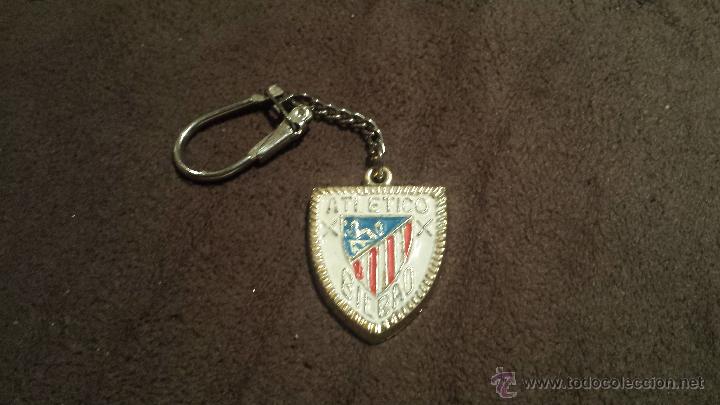 Sammlung von Schl&uuml;sselanh&auml;ngern: LLAVERO RARO Y ANTIGUO ESCUDO EQUIPO FUTBOL CLUB ATLETICO BILBAO  (A&Ntilde;OS 50 / 60 ATHLETIC BILBAO )